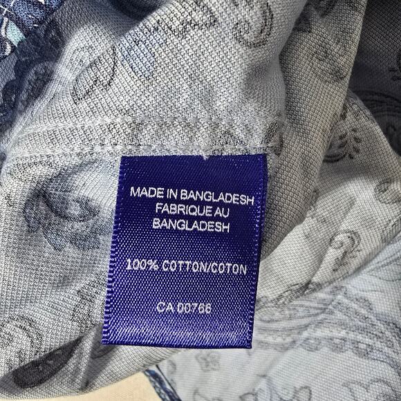 Jermyn & Bond Modern Fit Long Sleeve Button Down Paisley Shirt Men's Size XL - Picture 9 of 10